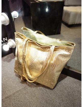 Original Solid Color Shiny Tote Bag