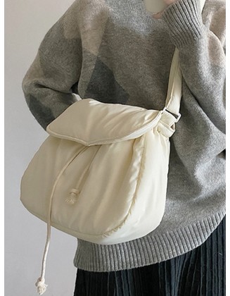 Simple Casual Solid Color Soft Bags Accessories