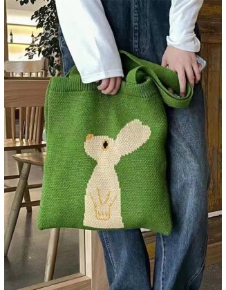 Casual Weave Contrast Color Animal Bags Accessories