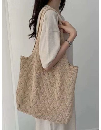 Casual Weave Solid Color Bags Accessories