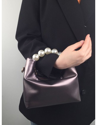 Chains Zipper Pearl Handle The Dumpling Bags