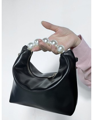 Chains Zipper Pearl Handle The Dumpling Bags