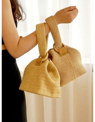 Casual Simple Weave Handbag