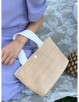 Simple Casual Vacation Weave Bag