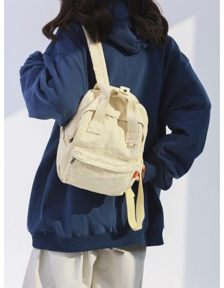 Simple Casual 5 Colors Canvas Backpack