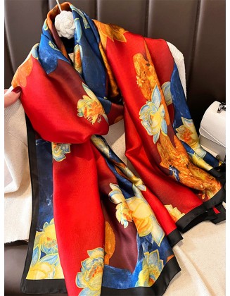 Flower Print Sun protection Shawl&Scarf