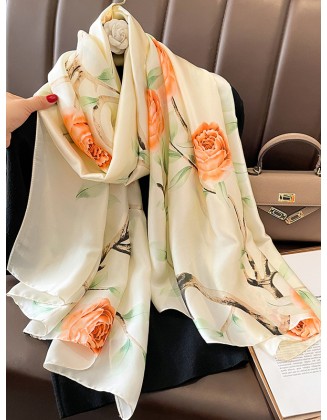 Floral Printed Sun-Protection Shawl&Scarf