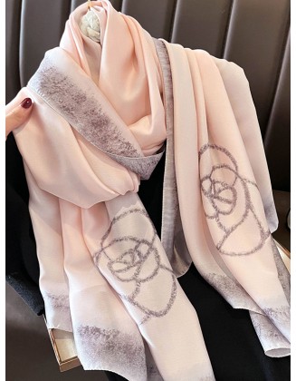 Flower Print Sun Protection Scarf