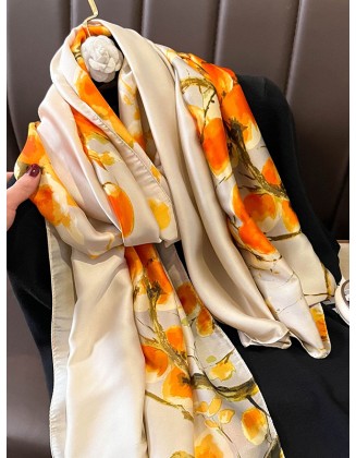 Flower Print Sun Protection Scarf