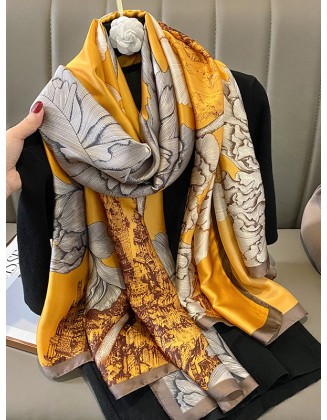 Flower Print Sun Protection Scarf