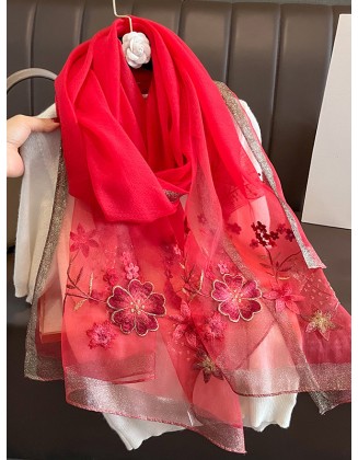 Embroidered Keep Warm Shawl&Scarf