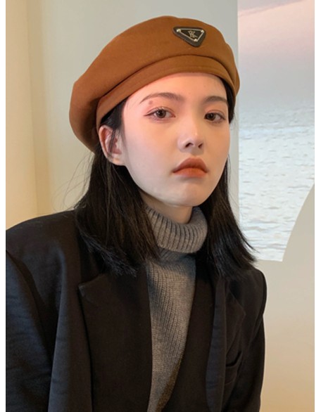 3 Colors Vintage Solid Color Woolen Beret Hat