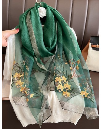 Embroidered Keep Warm Shawl&Scarf