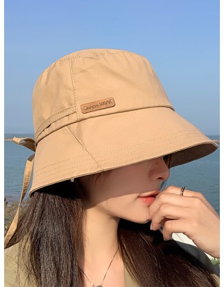 Lace-Up Wide Side Sun-Protection Hats&Caps Fisherman Hat