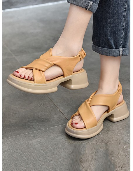 Open Toe Sandals Platform Shoes