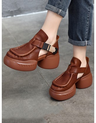 Closed-Toe Sandals Platform Shoes