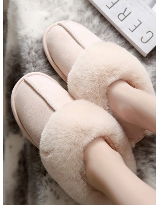 Indoor Warm Faux Fur Non-Slip Keep Warm Slippers