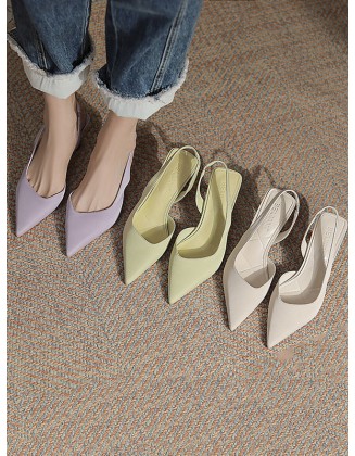 Solid Color Sandals Pumps