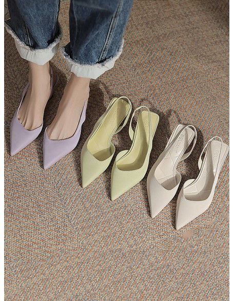 Solid Color Sandals Pumps