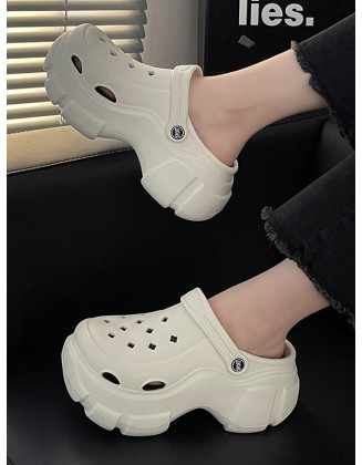 Hollow Round-Toe Slider Sandals Platform Shoes Crocs