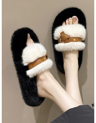 Open Toe Split-Joint Slippers Platform Shoes