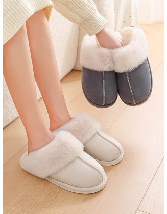 Round-Toe Split-Joint Slippers