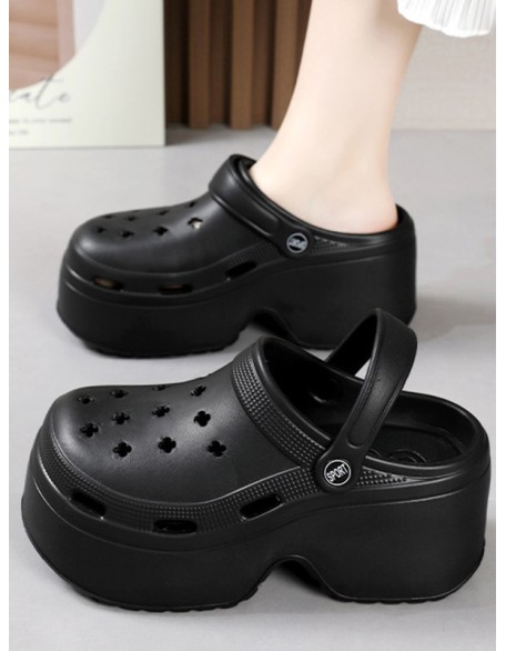 Hollow Sandals Crocs Slippers Platform Shoes