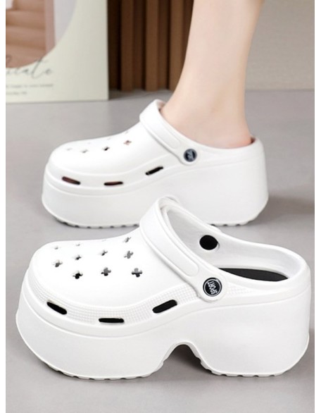 Hollow Sandals Crocs Slippers Platform Shoes