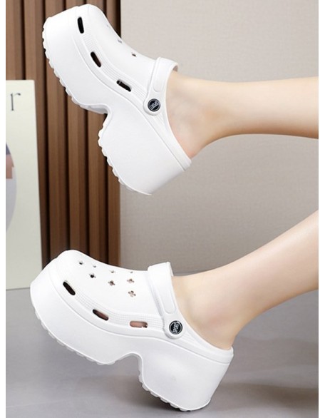 Hollow Sandals Crocs Slippers Platform Shoes