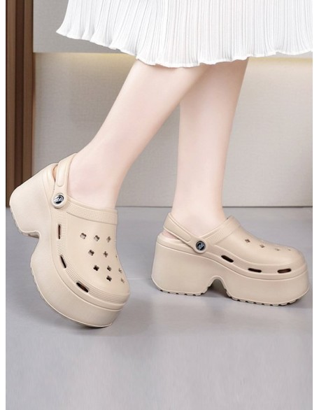 Hollow Sandals Crocs Slippers Platform Shoes