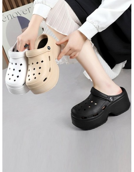 Hollow Sandals Crocs Slippers Platform Shoes