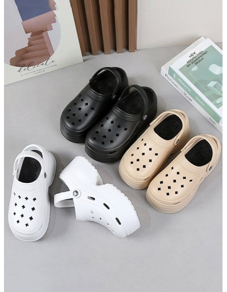 Hollow Sandals Crocs Slippers Platform Shoes