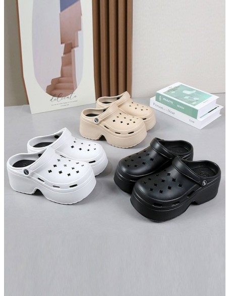 Hollow Sandals Crocs Slippers Platform Shoes