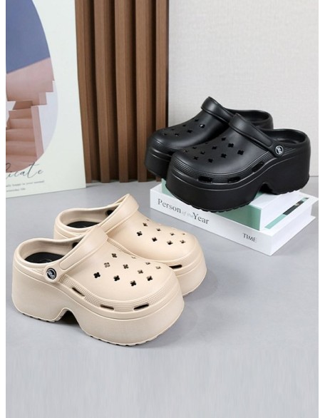 Hollow Sandals Crocs Slippers Platform Shoes