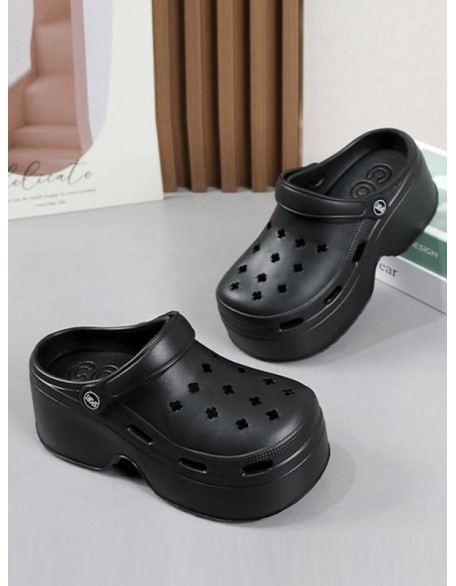 Hollow Sandals Crocs Slippers Platform Shoes