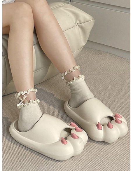 Cat Paw Shape Hollow Slippers