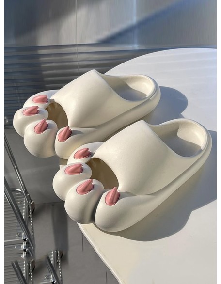 Cat Paw Shape Hollow Slippers