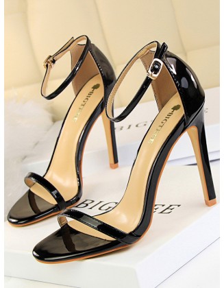 Hollow Open Toe Split-Joint Sandals Pumps