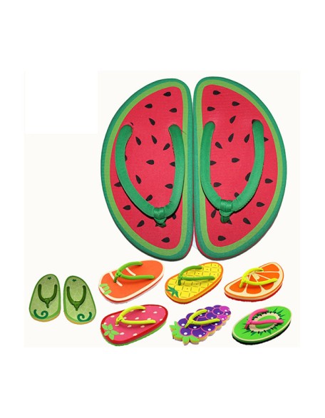 Summer Fruit Cartoon Cute Pattern Flat Shoes Flip Flops