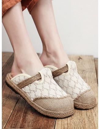 Rhombic Flat Shoes Casual Shoes Slippers