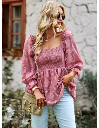 Casual Loose Long Sleeves Ruched Blouses&Shirts Tops