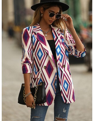 Casual Loose Geometric Coat