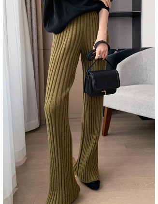 Casual Loose 6 Colors Knitting Wide Leg Pants