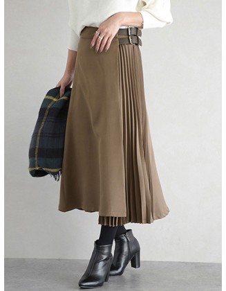 Graceful A-Line Pleated Skirt