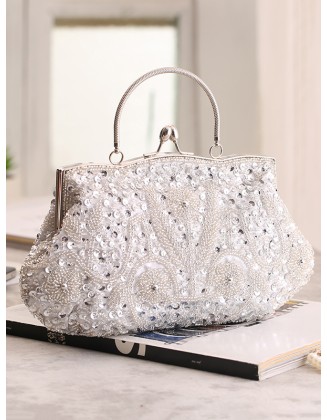 Vintage Evening Beaded Sequined Handbag