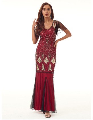 Formal Mermaid Sequined Maxi Dresses Evening Dresses