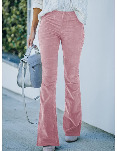 Casual Wrap Solid Color Pants