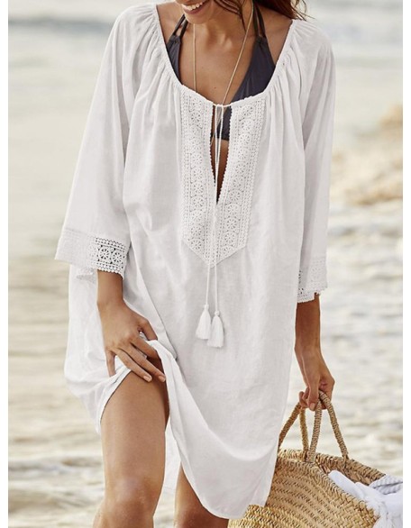 New Style Cotton Large Size Loose Cover-Ups Swimsuit