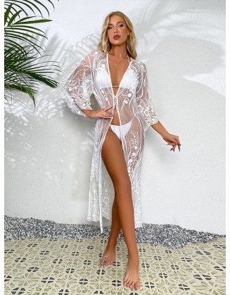 Vacation Loose Solid Color  Cover-Ups Swimwear