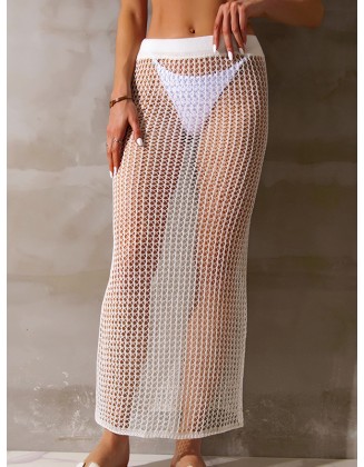 Hollow Ankle-Length Skirt Cover-Ups Swimsuit